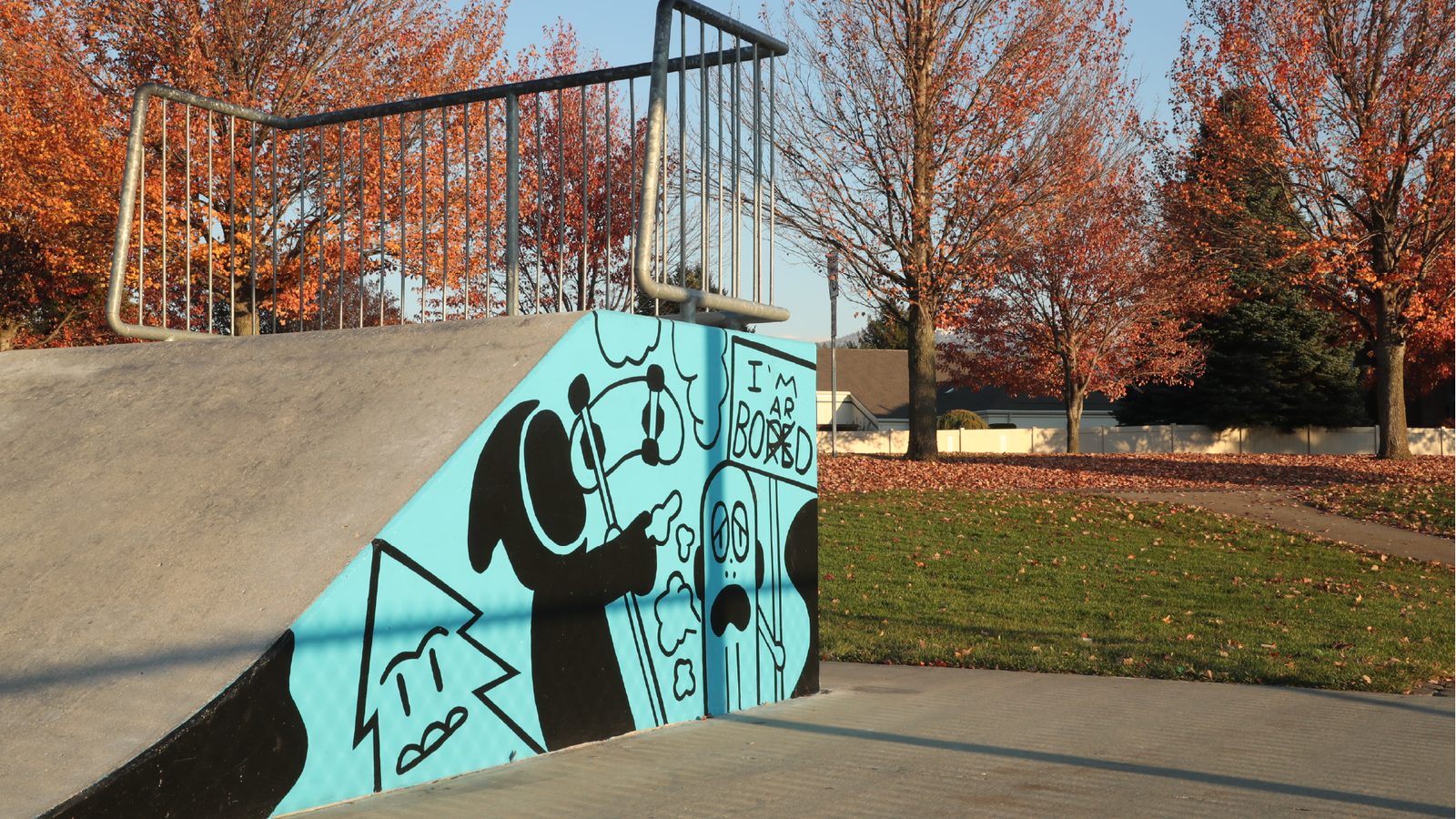 Ramp and basketball hoop