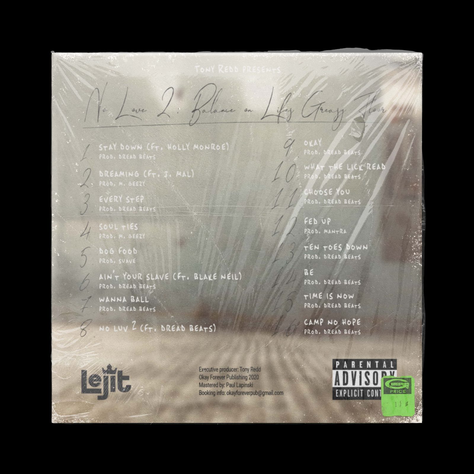 Back cover with the tracklist